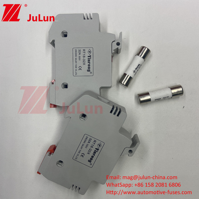 1000VDC 15A Solar PV Fuse Holder με ασφάλεια Ηλιακές φωτοβολταϊκές ασφάλειες 6A 10A 15A 20A 25A 30A Υψηλή τάση για ηλιακό σύστημα