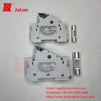 Προστατευτικό πιστοποιημένο DIN Rail Solar Fuse Holder για ηλιακά πάνελ RT18 AC Fuses Fast Blow Ceramic 22x58