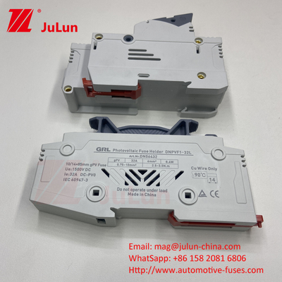 Φυτές 10x38 1000v 25a 10*38 2a Κρατήρας ασφάλειας για ηλιακά συστήματα Ηλιακές φωτοβολταϊκές ασφάλειες για την προστασία του ηλιακού συστήματος