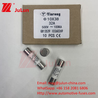 7A 10*38mm AC380V AC500V AC690V AC800V Κηραμική Ηλιακή Φύση για Φωτοβολταϊκά Συστήματα