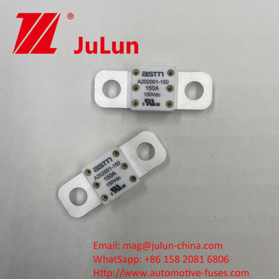 ASTM A202001 100A 150VDC Κερματικές ασφάλειες αυτοκινήτων για προστασία από βραχυκύκλωμα σε φορτιστή αυτοκινήτου και άλλες προδιαγραφές