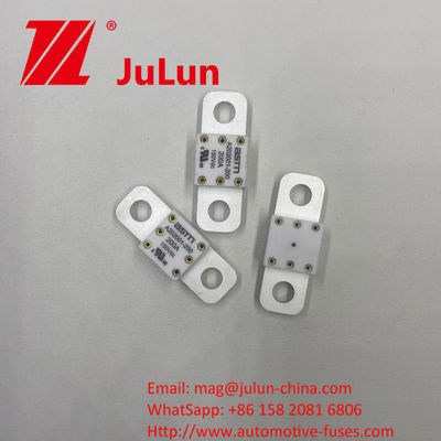 ASTM A202001-100A 150VDC Κερματικές αυτοκινητοβιομηχανικές ασφάλειες μικρών μεγεθών Συνιστώμενη στενή ροπή 11-13N·m για προστασία από βραχυκύκλωμα υψηλού ρεύματος M8