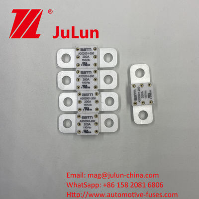 ASTM A202001-100A 150VDC κεραμικές αυτοκινητοβιομηχανικές ασφάλειες με κατασκευή από άμμο και χρυσό