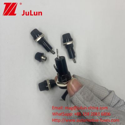 Κουμπί τύπου αυτοκινητοκινητήρα Fuse Holder Tube Socket για 6 * 30mm Βάση ασφαλιστικού πάνελ