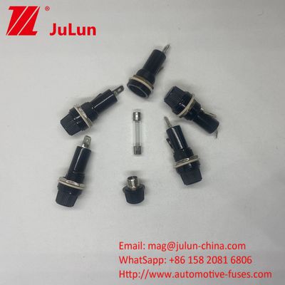 6x30 6x32mm Πίνακα Mounted Car Fuse Holder Μπαγιόνετ Τύπος 10A 20A 250V PCB Fuse Block Base