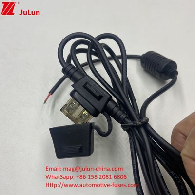 ασφαλιστήρας 50A maxi ονομαστικό ρεύμα κόκκινο 10AWG καλώδιο 280mm συνολικό μήκος σε γραμμή υποστήριξη ασφαλιστήρα