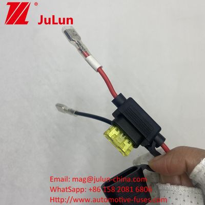 Κρατητής ασφάλειας 8AWG Inline Blade 30A Καλώδιο Lead WireΚρατητής ασφάλειας 8AWG Inline Blade Καλώδιο Lead Wire Πρωτότυπο 50 Amp Στυλ πρίζαςΣυνδετήρας ισχύος σε 8mm Τερματικά δακτυλιδίουΠρωτότυπο 50 Amp Στυλ πρίζας