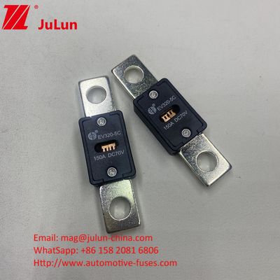 51 mm απόσταση τρύπας EV320-5X 125A 70VDC κεραμικές αυτοκινητοβιομηχανικές ασφάλειες με πιστοποίηση GB/T31465.5-2015 και ονομαστική τάση 70VDC