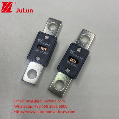 150A 70VDC EV320-5X Κεραμικές αυτοκινητοβιομηχανικές ασφάλειες Κουάρτζης Άμμος Ηλεκτρικά χαρακτηριστικά 1,0 σε 4 ώρες 3,0 σε 10s Max