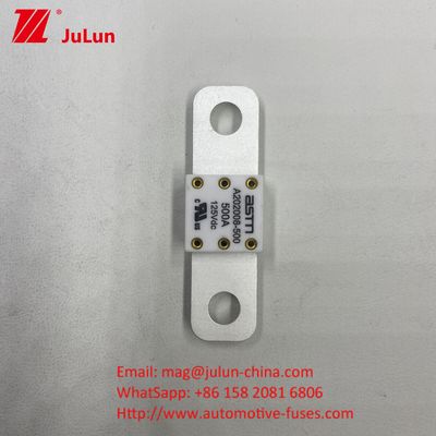 125VDC A202008 350A 125VDC Κερματικές ασφάλειες αυτοκινήτων ASTM ονομαστικής τάσης για σύστημα έλξης EV
