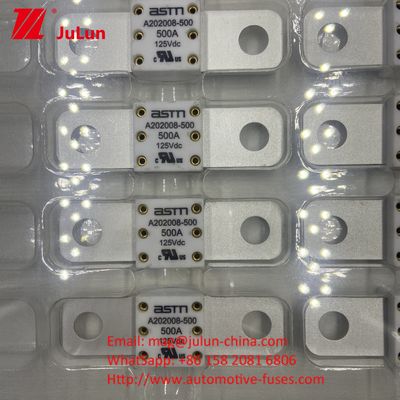 ASTM A202008 250A 125VDC Ηλεκτρικό όχημα Απόσταση τρύπας ασφάλειας 50,8mm 100A 125A