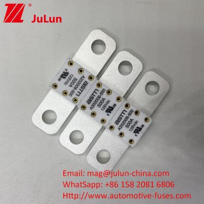 ASTM 400A 125VDC κεραμική μεταλλική ασφάλεια μπαταρίας αυτοκινήτου για την αυτοκινητοβιομηχανία 68*17.7*12mm