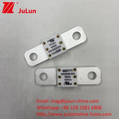 300A 125VDC κεραμική ασφάλεια υψηλή ικανότητα σπάσματος κάτω των 125Vdc αυτοκινητοβιομηχανία για βαρέα οχήματα