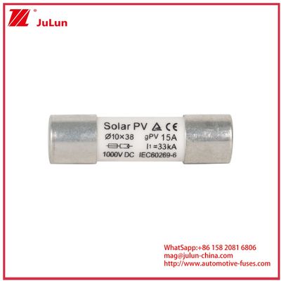15A 1000VDC GPV Fuse 10*38 για ηλιακά συστήματα IEC60269-6