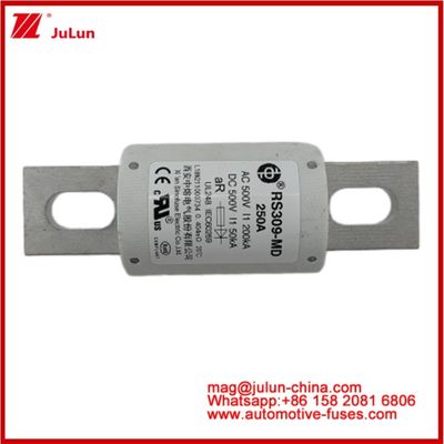 250A 500VAC Ev Fuse RS309-MD-200KA 500VDC 50KA AR Καρεμική συνεχής ροή Δυναμικότητα σωληνώδης αυτοκινητοβιομηχανία