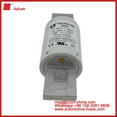 250A 500VAC Ev Fuse RS309-MD-200KA 500VDC 50KA AR Καρεμική συνεχής ροή Δυναμικότητα σωληνώδης αυτοκινητοβιομηχανία