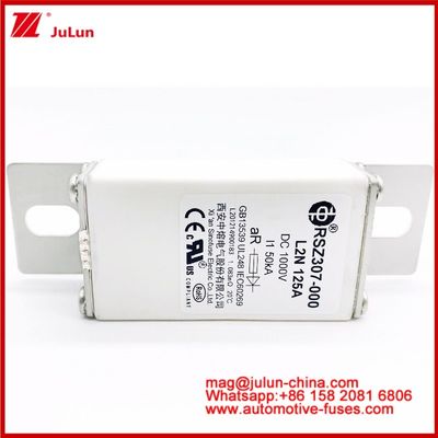 125A DC1000V 50KA AR Καρεμική σωληνώδης RSZ307-000 L2N ασφάλεια για την προστασία EV/HEV σε αυτοκίνητο
