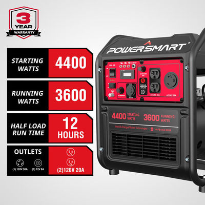 Οικιακό InvertorB Φορητό ΗΠΑ σε απόθεμα Powersmart 4400w Εξωτερική κινητή ενέργεια Ανοιχτή γεννήτρια αερίου για κάμπινγκ Οικιακό InvertorB Φορητό
