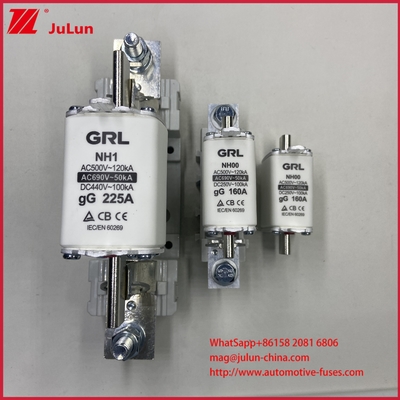 NT000 FUSE AR Υψηλής ρήξης 500V/690V Καθορισμένη κεραμική πορσελάνη σύνδεση τήξης 80A χαμηλής τάσης σύνδεση χαλκού NH000 ασφάλειες