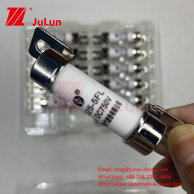 EV325 5FLL DC750V 10A 15A 20A με Ex10A-100A EV φορτιστή ασφάλειας με κεραμικό και εξωτερικό σωλήνα