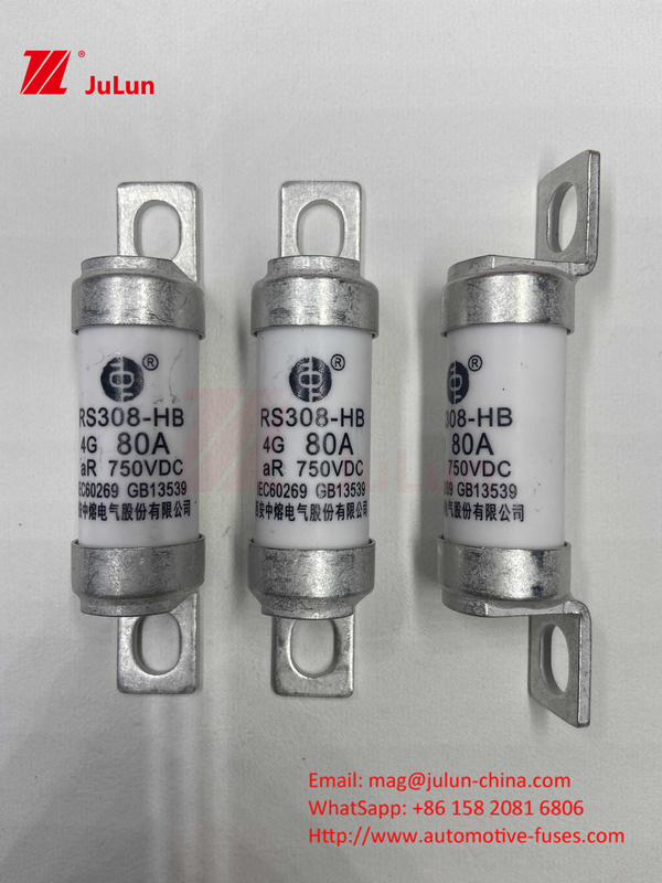 Ηλεκτρική ασφάλεια RS308 DC750V 10A 15A 20A με εξαιρετική αντοχή σε δονήσεις 63A