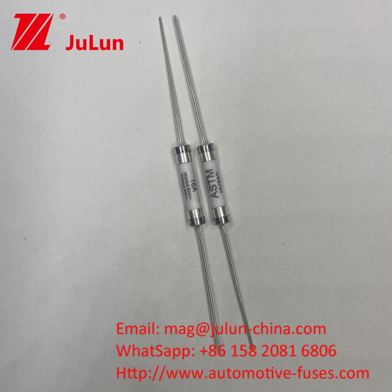 HV660 ASTM 16A 500VDC 30KA Κηραμικές αυτοκινητοβιομηχανικές ασφάλειες Μέθοδος συναρμολογήσεως με άξονα μόλυβδο 6*32mm