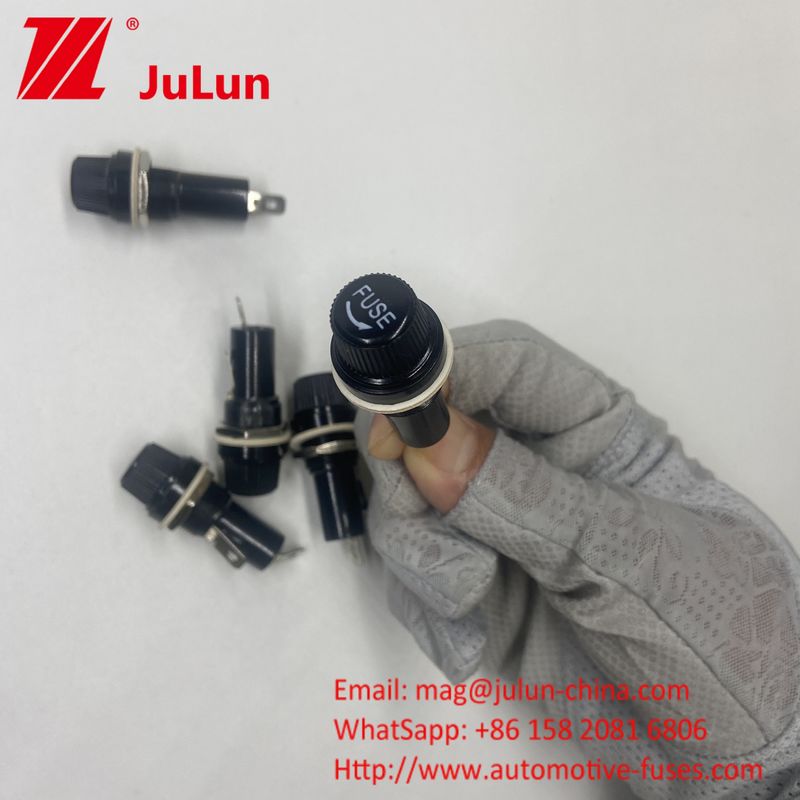 6x30 6x32mm Πίνακα Mounted Car Fuse Holder Μπαγιόνετ Τύπος 10A 20A 250V PCB Fuse Block Base