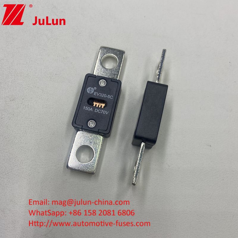 51 mm απόσταση τρύπας EV320-5X 125A 70VDC κεραμικές αυτοκινητοβιομηχανικές ασφάλειες με πιστοποίηση GB/T31465.5-2015 και ονομαστική τάση 70VDC