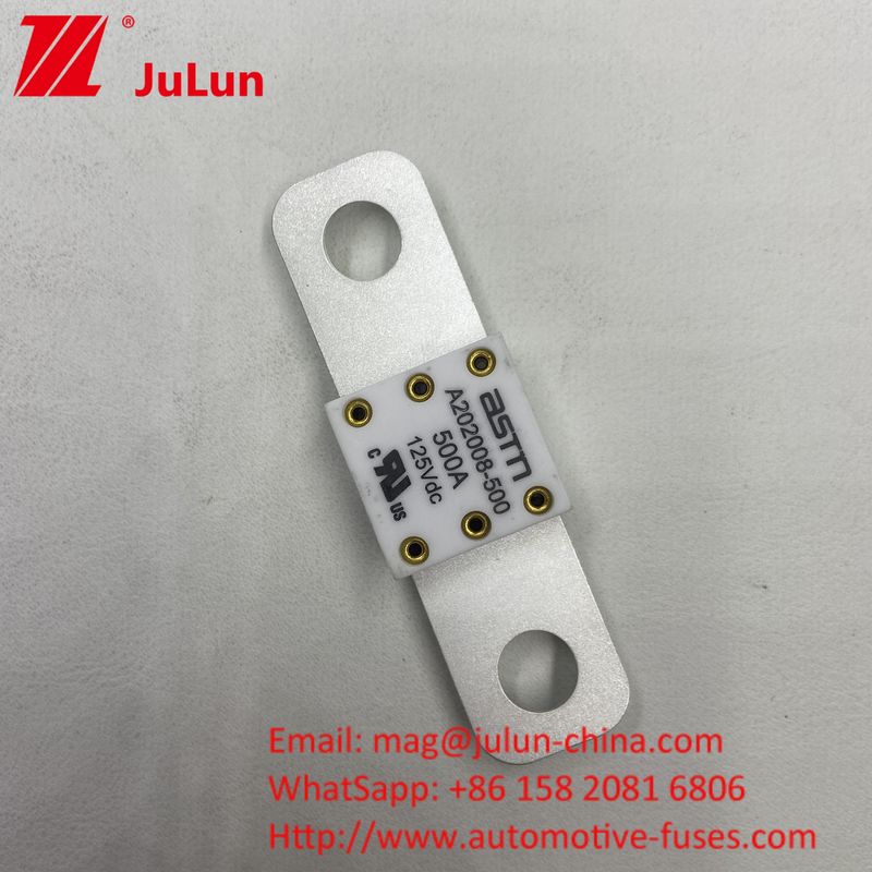 ASTM 400A 125VDC κεραμική μεταλλική ασφάλεια μπαταρίας αυτοκινήτου για την αυτοκινητοβιομηχανία 68*17.7*12mm