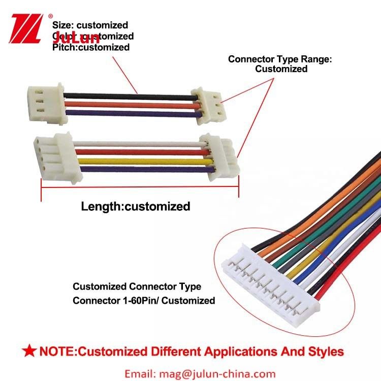 Μακροχρόνια απόδοση UL / CSA Automotive Complete Wiring Harness με προσαρμοσμένο χρώμα καλωδίου και μήκος