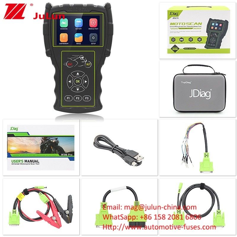 Ανιχνευτής βλάβης μοτοσικλέτας M100 Pro Moto Scanner Ecu OBD Μηχανισμός διάγνωσης βλαβών JDiag