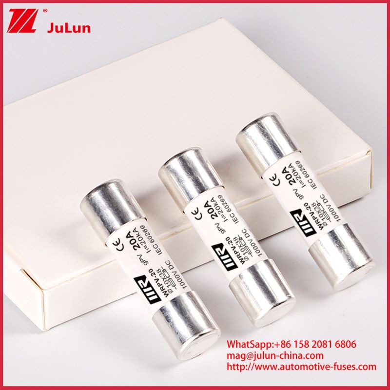 20A 1000DC 10*38 Κηραμικές ασφάλειες gPV ονομαστικής τάσης Φωτοβολταϊκός σωληνώδης στερεός ασφάλειας υψηλής τάσης