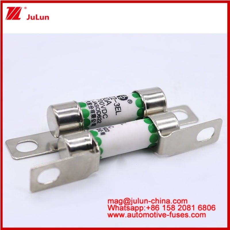 EV322 3EL 30A DC700V Τυβώδης κεραμική ασφάλεια Ηλεκτρικό όχημα ασφάλεια Στρογγυλοσυσκευή με εξαιρετική αντι-δονήσεις Αντι-μηχανικές συγκρούσεις Αντι-χημικές επιβαρύνσεις Υψηλή θερμοκρασία