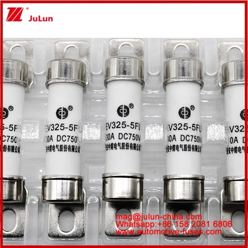 EV325-5FL 30A 750VDC Υψηλής έντασης Ηλεκτρικό όχημα Μηχανοκίνητο σοκ Τυβώδης κεραμική ασφάλεια EV ή HEV Συμπίεση ρεύματος Σφραγισμένη δομή Ανθεκτική σε δονήσεις Εξαιρετική απόδοση συνεχούς ροής