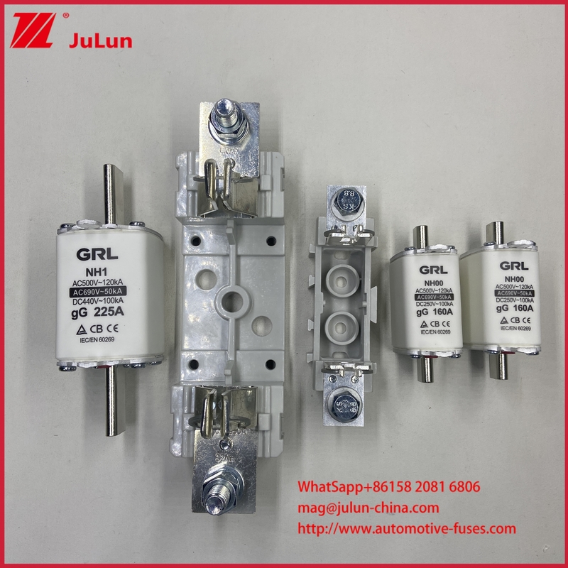 NT000 FUSE AR Υψηλής ρήξης 500V/690V Καθορισμένη κεραμική πορσελάνη σύνδεση τήξης 80A χαμηλής τάσης σύνδεση χαλκού NH000 ασφάλειες