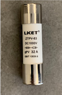 63A 1000VDC Ηλιακή φωτοβολταϊκή ασφάλεια F - 14x51mm Περιοχή θερμοκρασίας -50-105°C