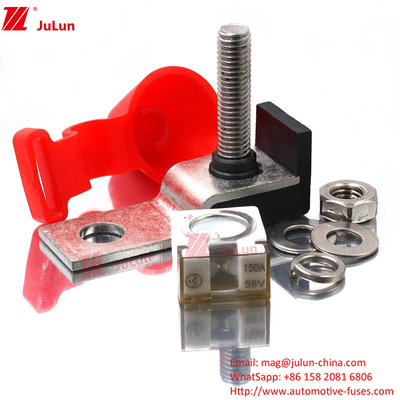 2 θέσεις τερματικό 60A-300A Κρατήρας ασφάλειας Single Stud M8 συμπαγής ονομαστική μπαταρία ασφάλειας