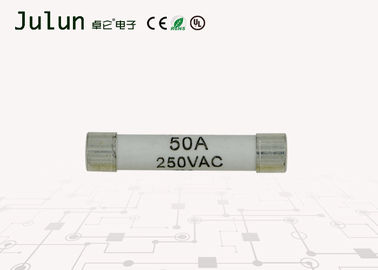 Γρήγορο να ενεργήσει 250v 50 Amp θρυαλλίδα 6x30mm προστασίας κυκλωμάτων θρυαλλίδων εναλλασσόμενου ρεύματος αλόγονο ελεύθερο