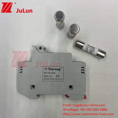 Ηλιακή Φύση Pv Din Rail Solar Fuse Holder για Φωτοβολταϊκό Inverter Inline Fuse κυλινδρική Fuse Holder