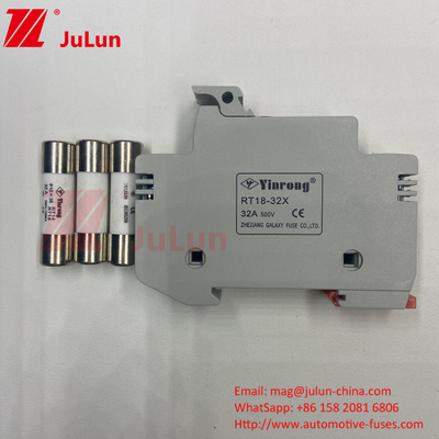 Επαγγελματικό εργοστάσιο BYPV-18 1pole 16a 1000v Dc Din Rail Fuse Holder με 1500v Dc Fuse για ηλιακή ενέργεια