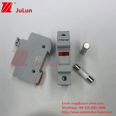 1000VDC 15A Solar PV Fuse Holder με ασφάλεια Ηλιακές φωτοβολταϊκές ασφάλειες 6A 10A 15A 20A 25A 30A Υψηλή τάση για ηλιακό σύστημα