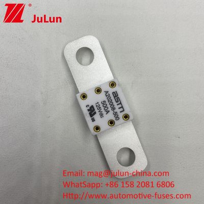 ASTM 400A 125VDC κεραμική μεταλλική ασφάλεια μπαταρίας αυτοκινήτου για την αυτοκινητοβιομηχανία 68*17.7*12mm