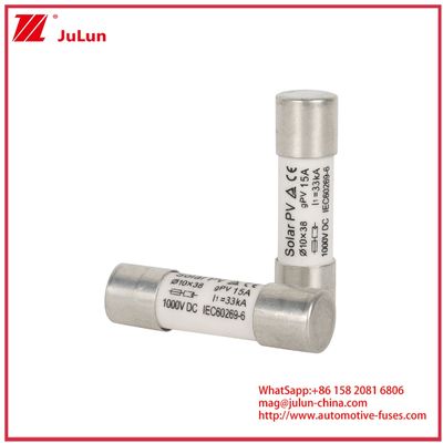 15A 1000VDC GPV Fuse 10*38 για ηλιακά συστήματα IEC60269-6