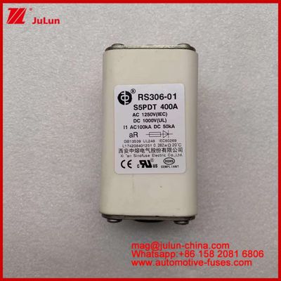 400A AC1250V IEC 100KA DC1000V UL AR Κηραμικό τετράγωνο Αμαξοκίνητα Φυτέτα Αμαξοκίνητα Προστασία κυκλώματος για ηλεκτρικά οχήματα και αυτοκίνητα
