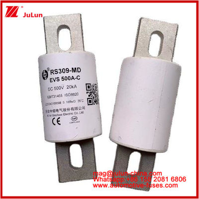 RS309-EVS 500A-C 500VDC 20KA GB Τυβώδες κεραμικό σύστημα μπαταρίας ισχύος κεραμικές αυτοκινητοβιομηχανικές ασφάλειες για ηλεκτρικά οχήματα και συστήματα ισχύος κινητήρα
