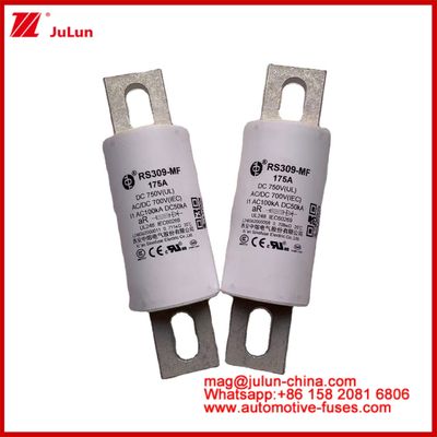 RS309-MF 175A 750VDC UL Τυβώδης κεραμική ασφάλεια AR 750VDC/700AC IEC 20KA GB 5-800A για ηλεκτρικά οχήματα και συστήματα ισχύος