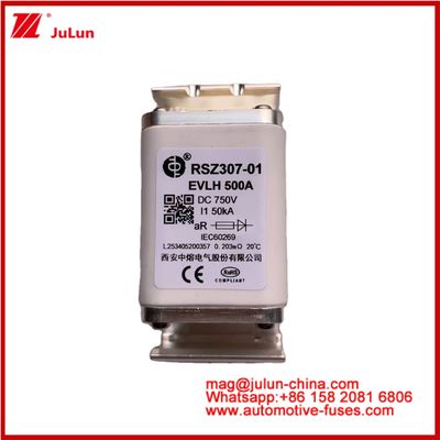 RSZ307-01 EVLH 500A 750VDC FUSE 50KA τετράγωνοι κεραμικοί φορτιστές αυτοκινήτων Ηλεκτρικά οχήματα Συσκευές και εξοπλισμός Μικρό μέγεθος Χαμηλή τήξη I2t Αξία υψηλή ικανότητα σπάσματος Ενέργεια