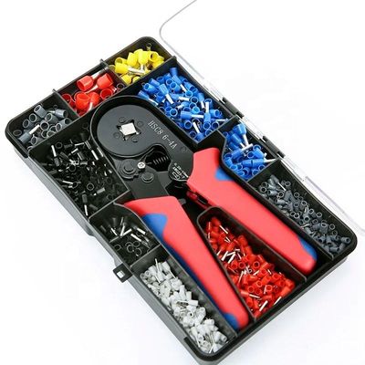 Εύκολο Πολυδιάστατο Μίνι Wire Ferrule Tubular Terminal Crimping Plier Kit 1200pcs Οικιακό Ηλεκτρικό Απομονωμένο