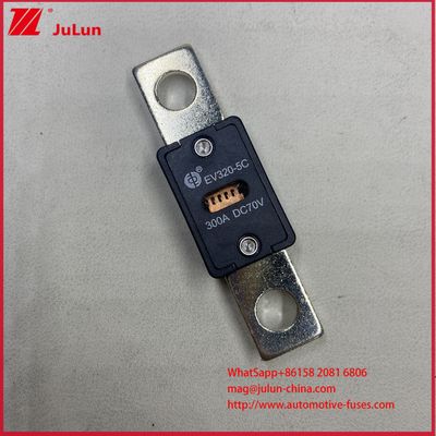 100A DC70V Τεχνική ασφάλεια ηλεκτρικού οχήματος EV320-5C 5X 150A 300A DC70V Γρήγορη φόρτιση με κεραμικό υλικό σώματος και 6KA μέγιστο ρεύμα διάσπασης